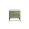 James Martin Vanities Emmeline 36in Single Vanity, Pebble Oak w/ 3 CM White Zeus Top D100-V36-PBO-3WZ - alternate 1